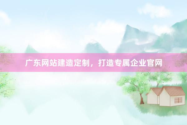广东网站建造定制，打造专属企业官网